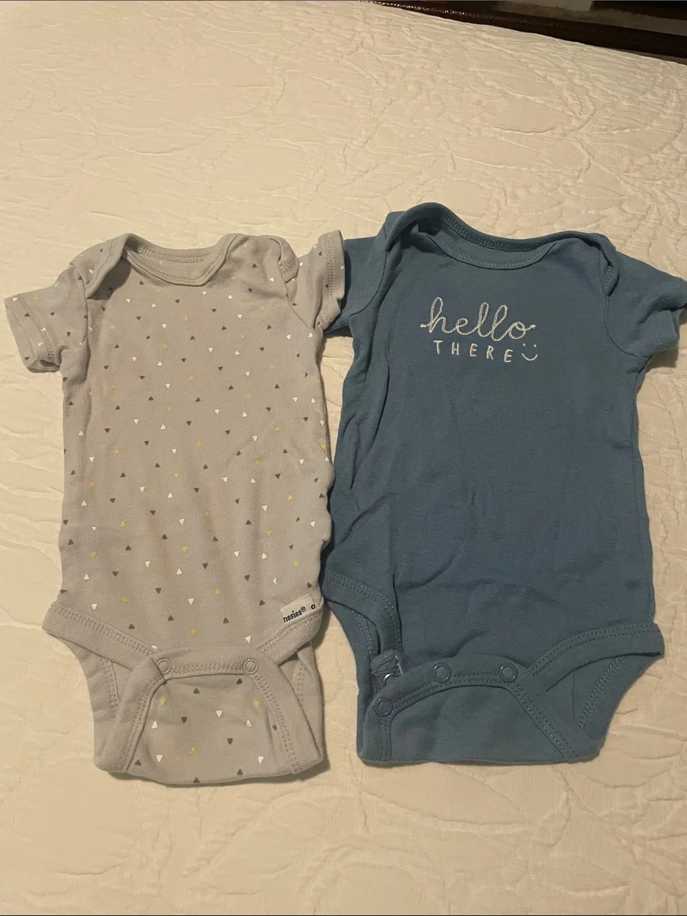 Carter's Baby Blue Mix Short-Sleeve Bodysuit Set